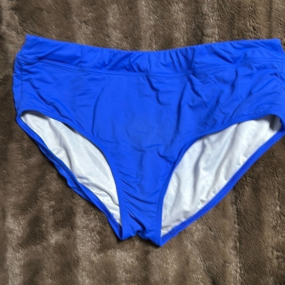 LANDS END Royal Blue Swim Bottoms Sz 18